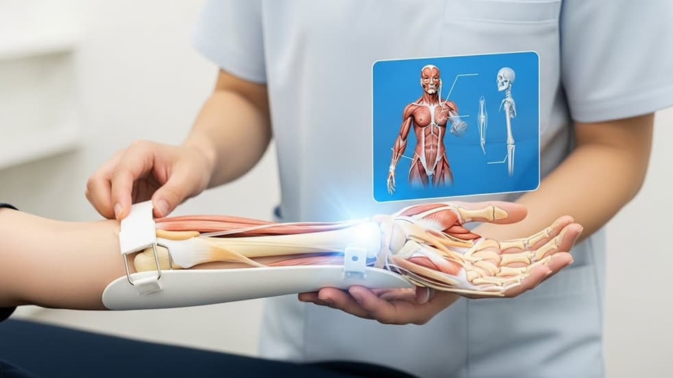 ARアプリを使った腕の解剖学的説明 - デジタル技術による患者説明